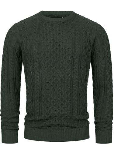 Indicode Herren INBellin Pullover mit Rundhals-Ausschnitt | Herrenpullover Pulli Strickpullover für Männer Army XXL Indicode Herren INBellin Pullover mit Rundhals-Ausschnitt | Herrenpullover Pulli Strickpullover für Männer Army XXL von Indicode