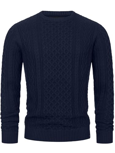 Indicode Herren INBellin Pullover mit Rundhals-Ausschnitt | Herrenpullover Pulli Strickpullover für Männer Navy XXL Indicode Herren INBellin Pullover mit Rundhals-Ausschnitt | Herrenpullover Pulli Strickpullover für Männer Navy XXL von Indicode