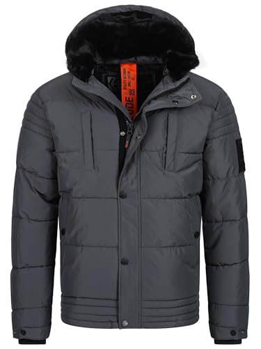 Indicode Herren INBlaise Winterjacke mit verdecktem Reißverschluss und Kapuze | warme Herrenjacke Männer Charcoal Mix M Indicode Herren INBlaise Winterjacke mit verdecktem Reißverschluss und Kapuze | warme Herrenjacke Männer Charcoal Mix M von Indicode