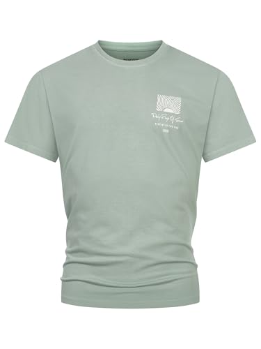 Indicode Herren INBlank T-Shirt aus 100% Baumwolle | Herrenshirt Sommershirt Slate Gray L von Indicode