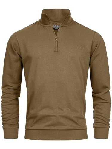 Indicode Herren INBrandt Sweatshirt mit Stehkragen | Herrenpullover Pulli Sweater Pullover Männer Capers L von Indicode