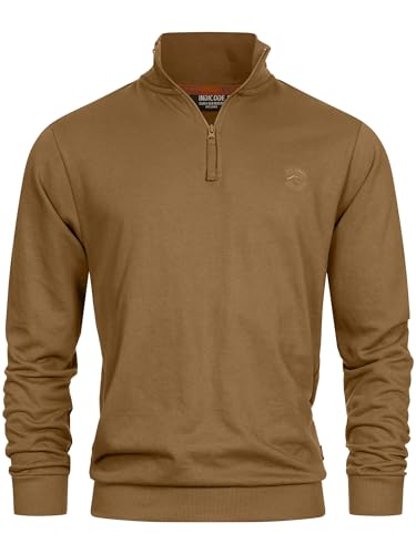 Indicode Herren INBrandt Sweatshirt mit Stehkragen | Herrenpullover Pulli Sweater Pullover Männer Otter, L von Indicode