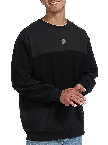 Indicode Herren INBridge Sweatshirt mit RIPP-Bündchen aus Baumwoll-Mix | Sweater Pullover für Männer Black, L von Indicode