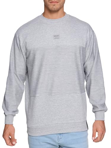 Indicode Herren INBridge Sweatshirt mit RIPP-Bündchen aus Baumwoll-Mix | Sweater Pullover für Männer Lt Grey Mix XXL Indicode Herren INBridge Sweatshirt mit RIPP-Bündchen aus Baumwoll-Mix | Sweater Pullover für Männer Lt Grey Mix XXL von Indicode