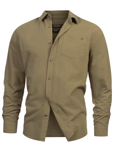 Indicode Herren INCaix Hemd einfarbig mit Brust-Tasche aus 100% Baumwolle | Herrenhemd für Männer Covert Green XL Indicode Herren INCaix Hemd einfarbig mit Brust-Tasche aus 100% Baumwolle | Herrenhemd für Männer Covert Green XL von Indicode
