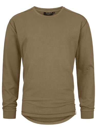 Indicode Herren INCallo Langarmshirt aus Baumwolle | Herrenshirt Langarm Longsleeve Shirt Männer Capers M von Indicode