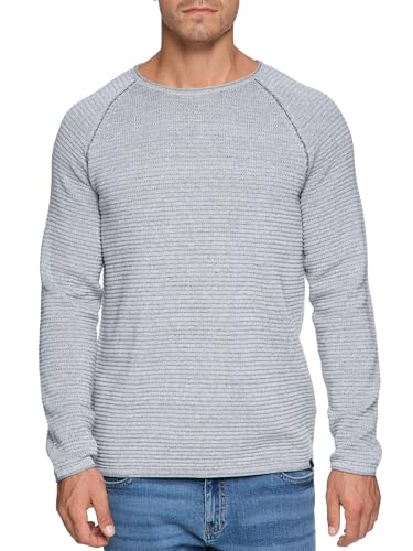 Indicode Herren INCamilo Pullover mit Rundhals-Ausschnitt | Herrenpullover Pulli Strickpullover Männer Grey Mix M von Indicode