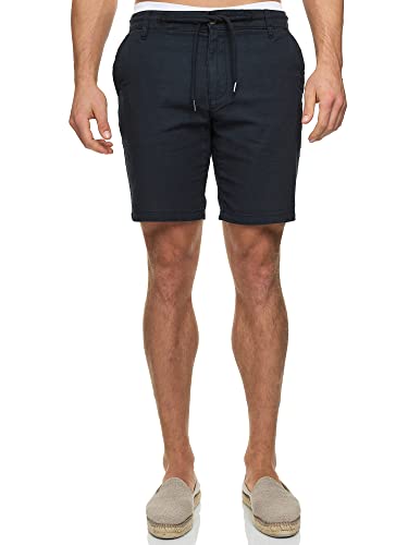 Indicode Herren INCaro Chino Shorts mit 4 Taschen aus Baumwolle | Bermuda Sommershorts für Männer Black, S von Indicode
