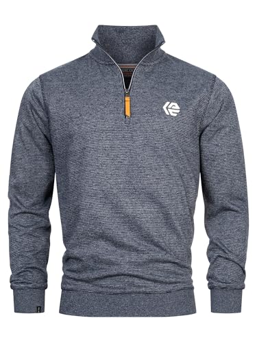 Indicode Herren INCaspar Sweatshirt mit Stehkragen | Herrenpullover Pulli Sweater Pullover Männer Navy S Indicode Herren INCaspar Sweatshirt mit Stehkragen | Herrenpullover Pulli Sweater Pullover Männer Navy S von Indicode