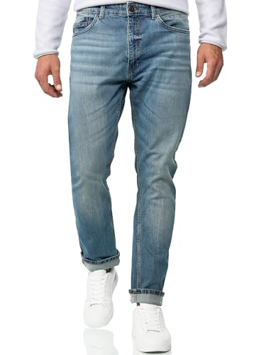 Indicode Herren INChammy Jeanshose aus Baumwolle mit 5 Taschen | Denim Herrenjeans Mid Destroy Wash, 32/32 von Indicode