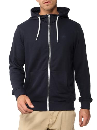 Indicode Herren INChristos Sweatjacke mit Kapuze | Kapuzensweatjacke Hoodie mit Reißverschluss Navy XL von Indicode