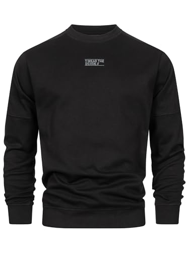 Indicode Herren INCliver Sweatshirt mit RIPP-Bündchen | Herren-Pullover Sweater für Männer Black L Indicode Herren INCliver Sweatshirt mit RIPP-Bündchen | Herren-Pullover Sweater für Männer Black L von Indicode