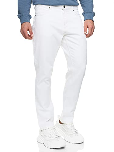 Indicode Herren INCobra Jeanshose aus Baumwolle mit 4 Taschen | Denim Herrenjeans White Heaven, 31/32 von Indicode