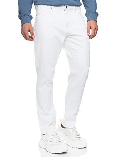 Indicode Herren INCobra Jeanshose aus Baumwolle mit 4 Taschen | Denim Herrenjeans White Heaven 32/34 von Indicode