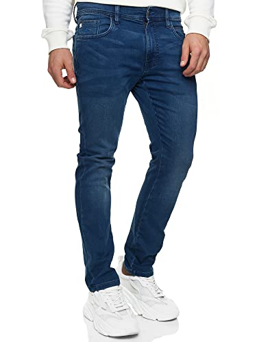 Indicode Herren INCoil Jeanshose aus 77% Baumwolle Super-Stretch | Denim Herrenjeans Medium Indigo, 32/30 von Indicode