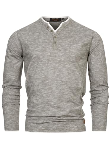Indicode Herren INColeson Langarmshirt aus 100% Baumwolle | Langarm Longsleeve Shirt Männer Army, M von Indicode