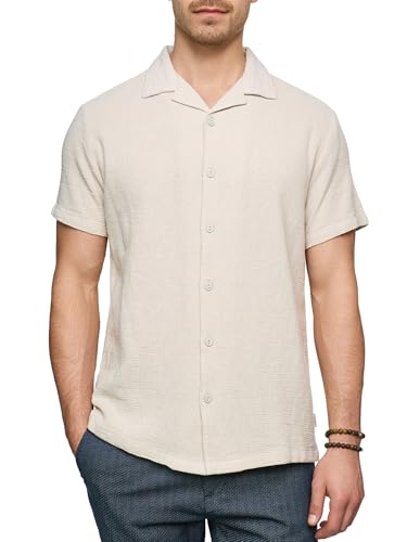 Indicode Herren INCosby Kurzarmhemd mit Button-Down-Kragen | Herrenhemd gestreift Kurzarm Hemd Kit, XXL Indicode Herren INCosby Kurzarmhemd mit Button-Down-Kragen | Herrenhemd gestreift Kurzarm Hemd Kit, XXL von Indicode