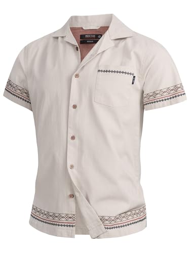 Indicode Herren INCotta Kurzarmhemd mit Musterung | Herrenhemd mit Print Kurzarm Hemd Kit, L Indicode Herren INCotta Kurzarmhemd mit Musterung | Herrenhemd mit Print Kurzarm Hemd Kit, L von Indicode