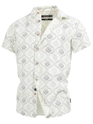 Indicode Herren INCotta Kurzarmhemd mit Musterung | Herrenhemd mit Print Kurzarm Hemd Navy, XL Indicode Herren INCotta Kurzarmhemd mit Musterung | Herrenhemd mit Print Kurzarm Hemd Navy, XL von Indicode
