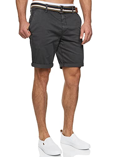 Indicode Herren INCunning Chino Shorts mit 4 Taschen | Bermuda Herren Sommer-Shorts für Männer Raven XXL von Indicode