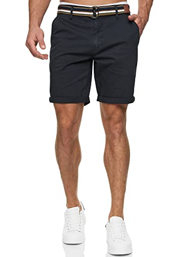 Indicode Herren INCunning Chino Shorts mit 4 Taschen aus 98% Baumwolle | Bermuda Sommershorts für Männer Black, XXL von Indicode