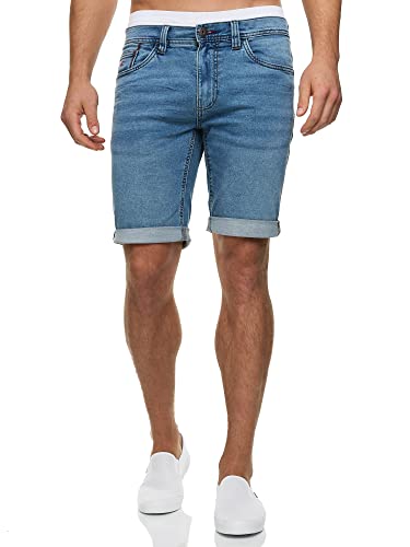 Indicode Herren INDelmare Jeans Shorts mit 4 Taschen | Herrenshorts Used Look für Männer Salty Bleach, XXL von Indicode