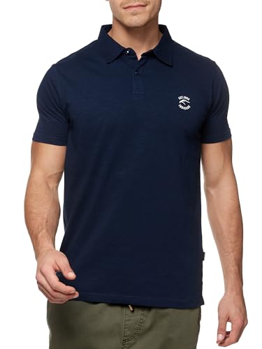 Indicode Herren INEddard Poloshirt aus 100% Baumwolle | Herrenpoloshirt Polokragen Baumwollshirt Navy, XXL von Indicode