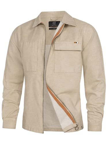 Indicode Herren INEuron Langarm-Hemd mit zwei Brust-Taschen und Reißverschluss | Herrenjacke Männer Cornstalk XL Indicode Herren INEuron Langarm-Hemd mit zwei Brust-Taschen und Reißverschluss | Herrenjacke Männer Cornstalk XL von Indicode