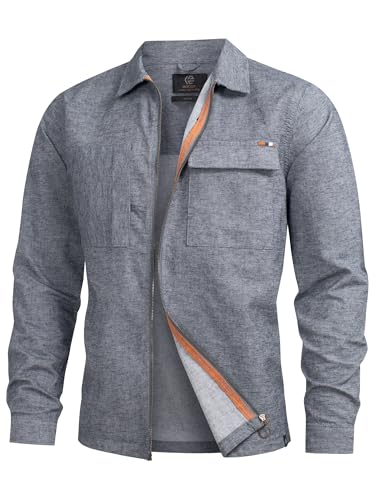Indicode Herren INEuron Langarm-Hemd mit Zwei Brust-Taschen und Reißverschluss | Herrenjacke Männer Navy XXL Indicode Herren INEuron Langarm-Hemd mit Zwei Brust-Taschen und Reißverschluss | Herrenjacke Männer Navy XXL von Indicode