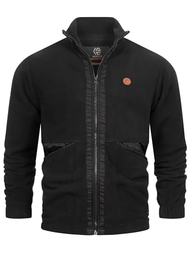 Indicode Herren INFenado Übergangsjacke mit Stehkragen und Reißverschluss | Herren-Jacke für Männer Black, XXL von Indicode