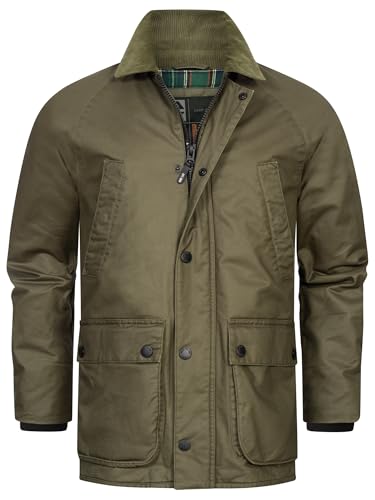 Indicode Herren INFilmen Übergangsjacke mit 5 Taschen und Umschlagkragen | Winterjacke Herrenjacke Männer Army, M von Indicode