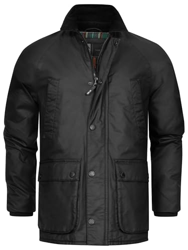 Indicode Herren INFilmen Übergangsjacke mit 5 Taschen und Umschlagkragen | Winterjacke Herrenjacke Männer Black, L von Indicode