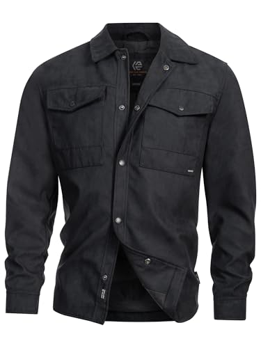 Indicode Herren INFinny Langarmhemd Übergangsjacke gefüttert | Herrenhemd Freizeithemd Black XXL Indicode Herren INFinny Langarmhemd Übergangsjacke gefüttert | Herrenhemd Freizeithemd Black XXL von Indicode