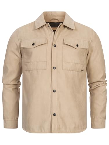 Indicode Herren INFinny Langarmhemd Übergangsjacke gefüttert | Herrenhemd Freizeithemd Stone M Indicode Herren INFinny Langarmhemd Übergangsjacke gefüttert | Herrenhemd Freizeithemd Stone M von Indicode