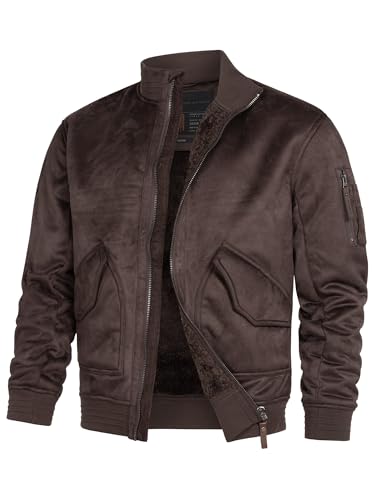 Indicode Herren INFrosco Velours-Kunstleder Jacke | Herrenjacke Wildleder-Look für Männer Dk Brown, XL von Indicode