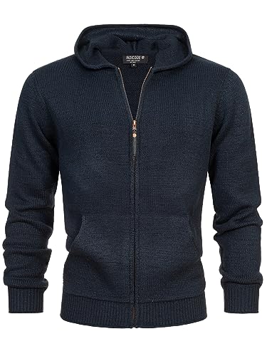 Indicode Herren INGage Strickjacke mit Stehkragen und Reißverschluss | Cardigan Feinstrickjacke für Männer Navy M Indicode Herren INGage Strickjacke mit Stehkragen und Reißverschluss | Cardigan Feinstrickjacke für Männer Navy M von Indicode