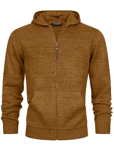 Indicode Herren INGage Strickjacke mit Stehkragen und Reißverschluss | Cardigan Feinstrickjacke für Männer Rubber L von Indicode
