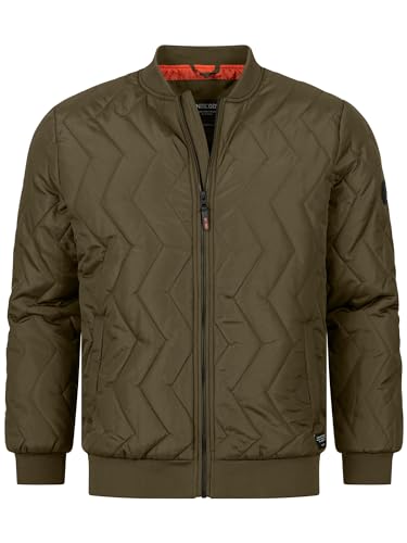 Indicode Herren INGatlin Steppjacke Bomberjacke | Herrenjacke Übergangsjacke Männer Army M von Indicode