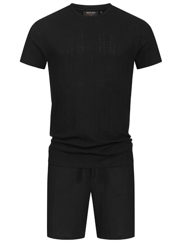 Indicode Herren INGelo Shorts & Shirt Set | Sweatshorts & T-Shirt Bundle aus Baumwollmischung Black XL Indicode Herren INGelo Shorts & Shirt Set | Sweatshorts & T-Shirt Bundle aus Baumwollmischung Black XL von Indicode