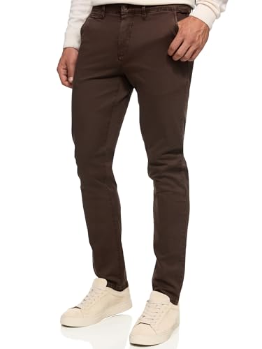 Indicode Herren INGeoport Chinohose aus 98% Baumwolle | Herrenhose Chino für Männer Demitasse, 34/32 von Indicode