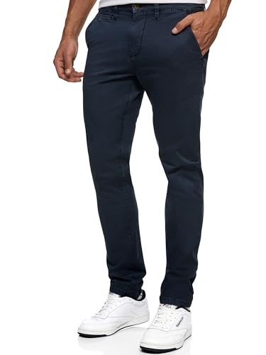 Indicode Herren INGeoport Chinohose aus 98% Baumwolle | Herrenhose Chino für Männer Navy, 31/32 von Indicode