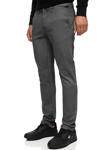 Indicode Herren INGeoport Chinohose aus 98% Baumwolle | Herrenhose Chino für Männer Pewter, 34/32 von Indicode