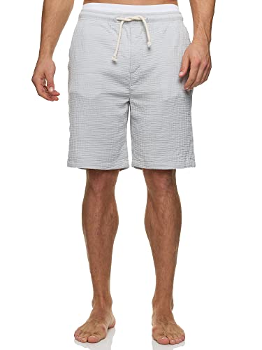 Indicode Herren INGramma Sommer-Shorts aus Baumwolle | Herrenshorts Chinoshorts Bermuda Fog Grey M von Indicode