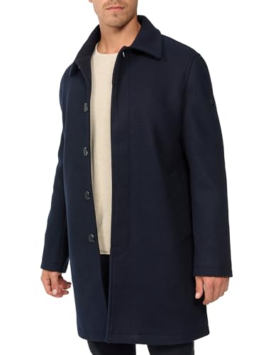 Indicode Herren INGrandrim Mantel mit Umschlagkragen | Herrenmantel Wintermantel Männer Navy XXL von Indicode