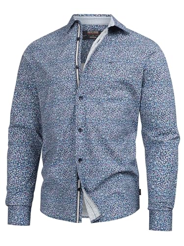 Indicode Herren INGrazz Hemd Gemustert aus 98% Baumwolle | Herrenhemd für Männer Navy XXL Indicode Herren INGrazz Hemd Gemustert aus 98% Baumwolle | Herrenhemd für Männer Navy XXL von Indicode