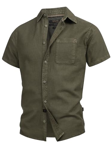 Indicode Herren INGunther Kurzarm-Hemd mit Brusttasche | Herrenhemd Männerhemd Army XXL Indicode Herren INGunther Kurzarm-Hemd mit Brusttasche | Herrenhemd Männerhemd Army XXL von Indicode