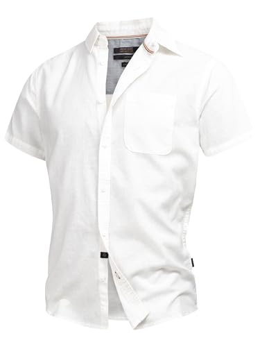 Indicode Herren INGunther Kurzarm-Hemd mit Brusttasche | Herrenhemd Männerhemd Offwhite XXL Indicode Herren INGunther Kurzarm-Hemd mit Brusttasche | Herrenhemd Männerhemd Offwhite XXL von Indicode