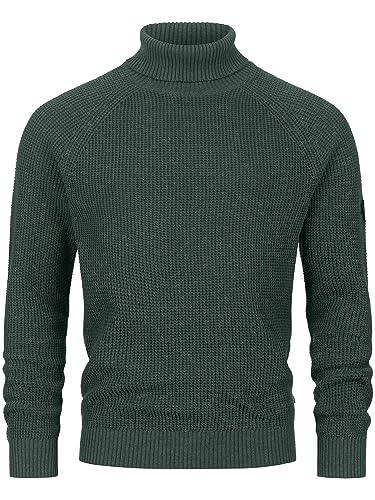 Indicode Herren INHarlan Fein-Strickpullover aus Baumwolle mit Rollkragen und RIPP-Bündchen Army XXL Indicode Herren INHarlan Fein-Strickpullover aus Baumwolle mit Rollkragen und RIPP-Bündchen Army XXL von Indicode
