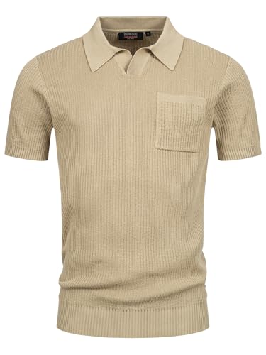 Indicode Herren INHarlo Poloshirt mit Brusttasche | Herrenpoloshirt Polokragen Baumwollshirt Cornstalk, XXL von Indicode