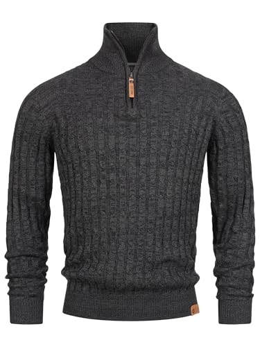 Indicode Herren INHector Strickpullover mit Stehkragen und Reißverschluss | Herren-Pulli Pullover Charcoal Mix S Indicode Herren INHector Strickpullover mit Stehkragen und Reißverschluss | Herren-Pulli Pullover Charcoal Mix S von Indicode